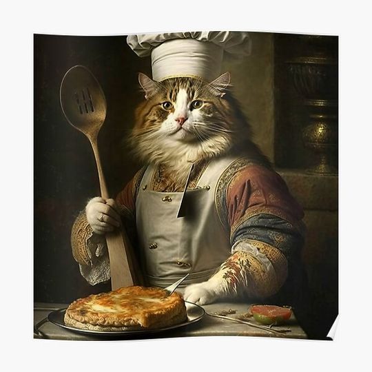 Discover Chef Cat 1 Premium Matte Vertical Poster