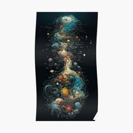 Discover "Strings" - Map of the Universe #4 Premium Matte Vertical Poster