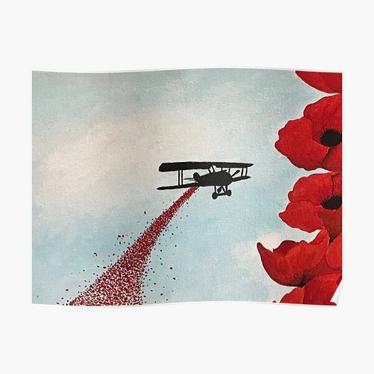 Discover Poppy Drop Premium Matte Vertical Poster