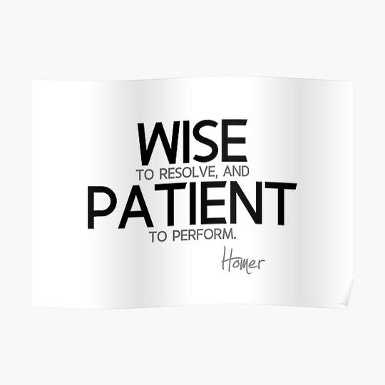 Discover wise, patient - homer Premium Matte Vertical Poster
