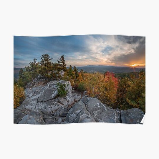 Discover Monument Mountain, Massachusetts Premium Matte Vertical Poster