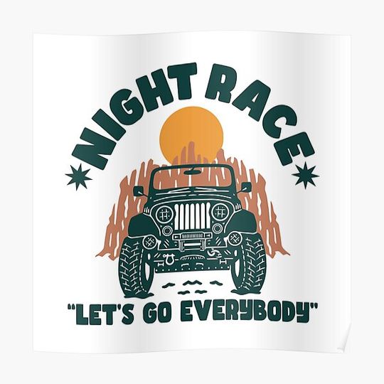 Discover night race Premium Matte Vertical Poster