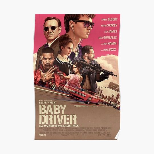 Discover Baby Driver Movie Poster Premium Matte Vertical Poster