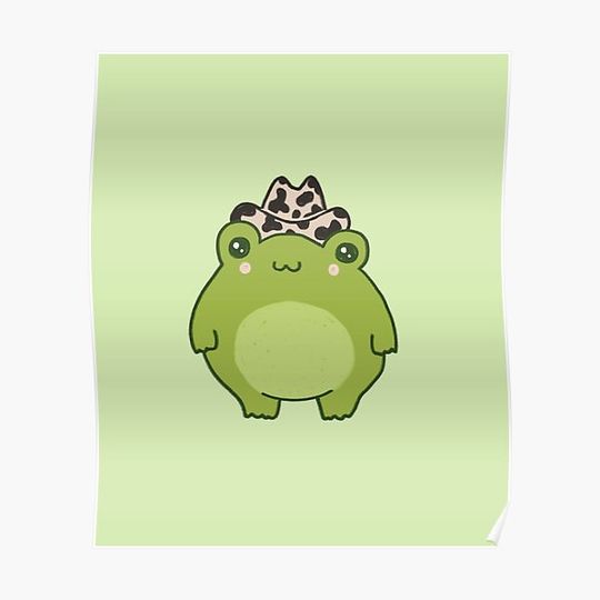 Discover Cute Frog With Cowboy Hat Sheriff Premium Matte Vertical Posters