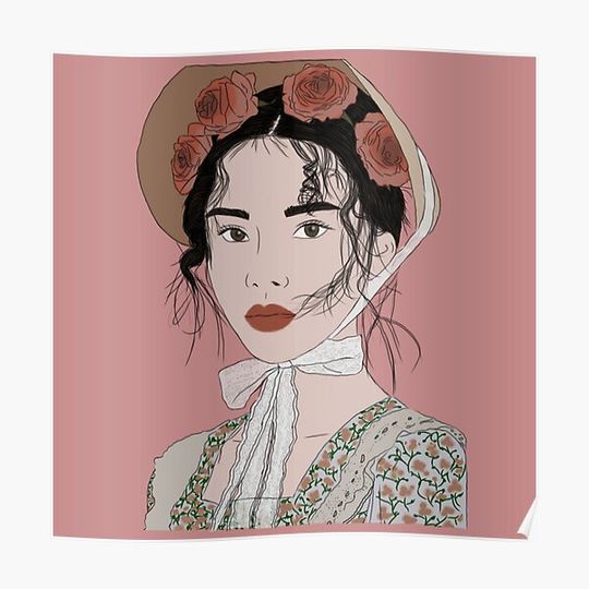 Discover Cottagecore Girl Premium Matte Vertical Poster