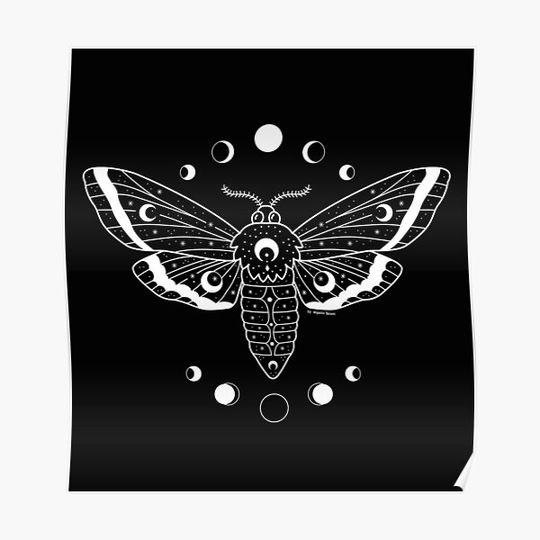 Discover Moon Moth Premium Matte Vertical Poster