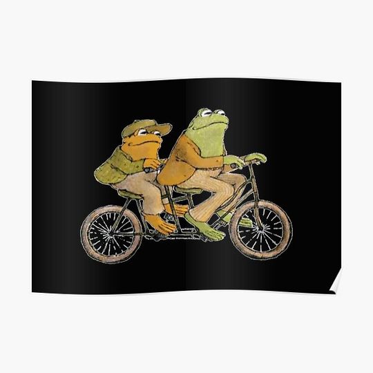 Discover Frog and Toad Tandem Bicycle Premium Matte Vertical Poster
