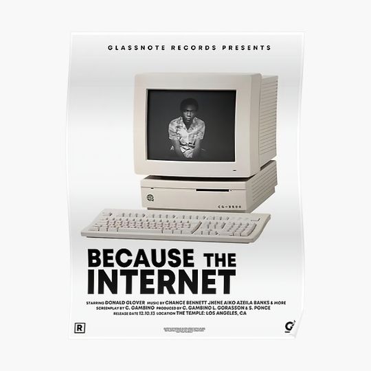 Discover CHILDISH GAMBINO'S BECAUSE THE INTERNET Premium Matte Vertical Poster