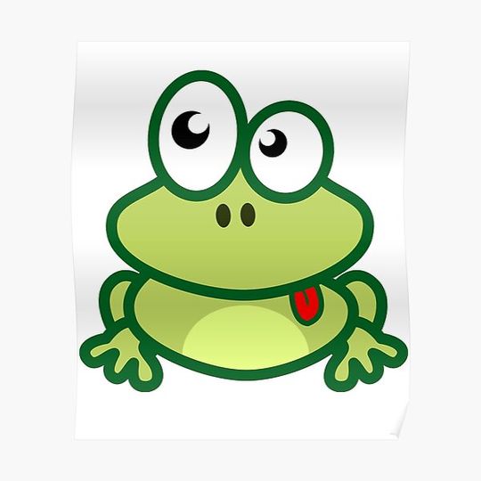 Discover of Frog and fish design,fish and frogs lovers design under water life ocean animals Premium Matte Vertical Poster