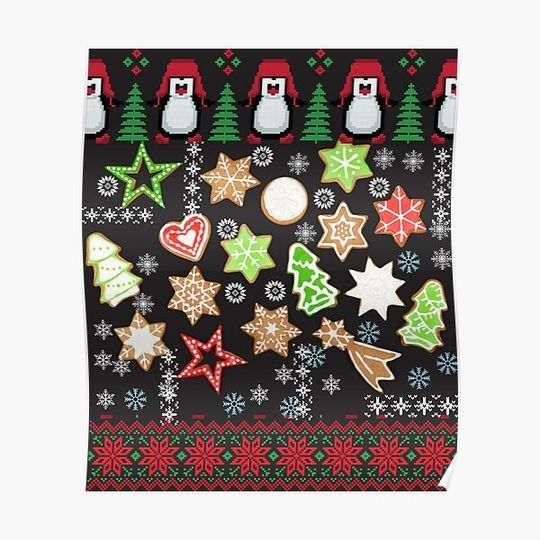 Discover Cute Ugly Christmas Sweater Tshirt Premium Matte Vertical Poster