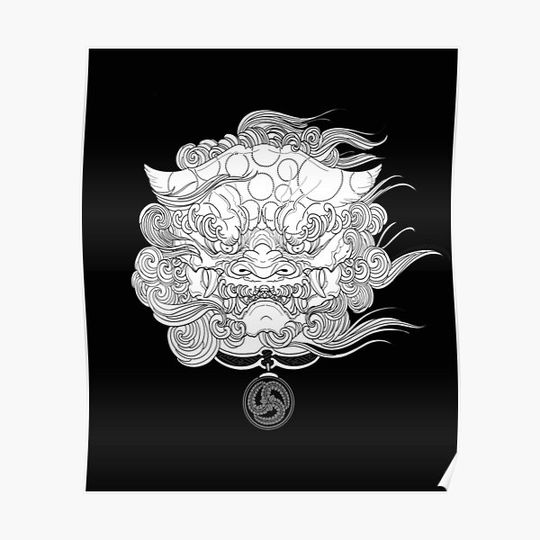 Discover japanese karajishi Premium Matte Vertical Poster