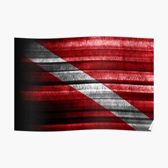 Discover Diver Down flag Premium Matte Vertical Poster