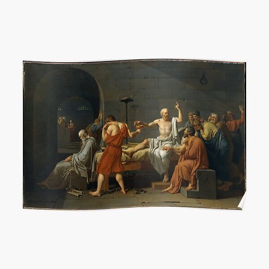 Discover Jacques Louis David The Death of Socrates Premium Matte Vertical Poster