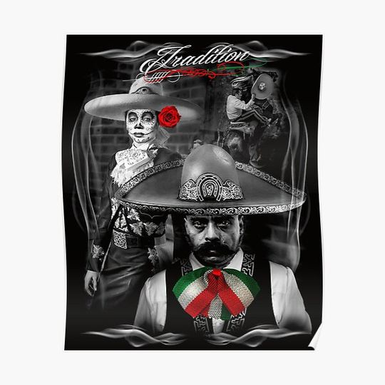 Discover Aztec Pancho Villa Tradition MX Premium Matte Vertical Poster