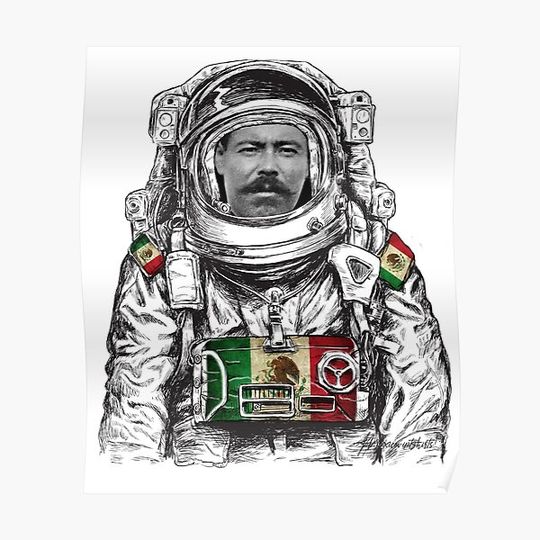 Discover PANCHO VILLA MEXICAN ASTRONAUT T SHIRT Premium Matte Vertical Poster