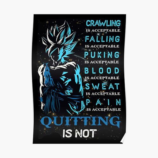 Discover Dragon Ball Son Goku Quote Premium Matte Vertical Poster