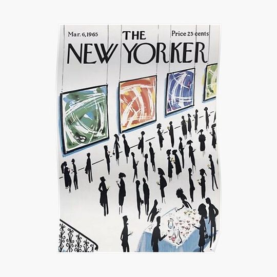 Discover The New Yorker Exhibition vintage Poster Premium Matte Vertical Poster
