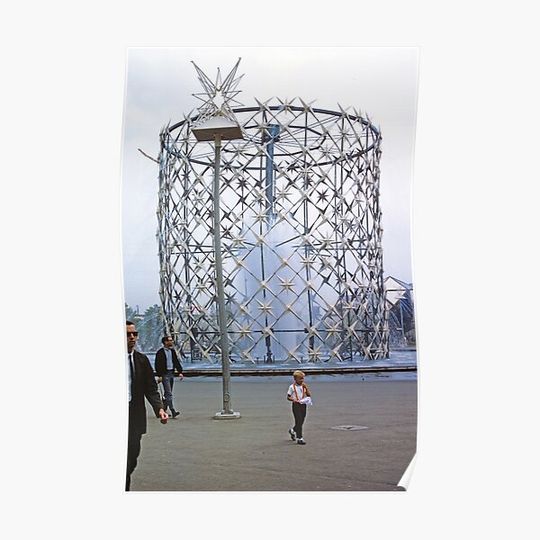 Discover The Astral Fountain seen at the 1964-1965 New York World's Fair, Flushing Meadows, New York Premium Matte Vertical Poster