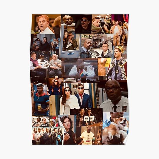 Discover Brooklyn Nine Nine collage Premium Matte Vertical Poster