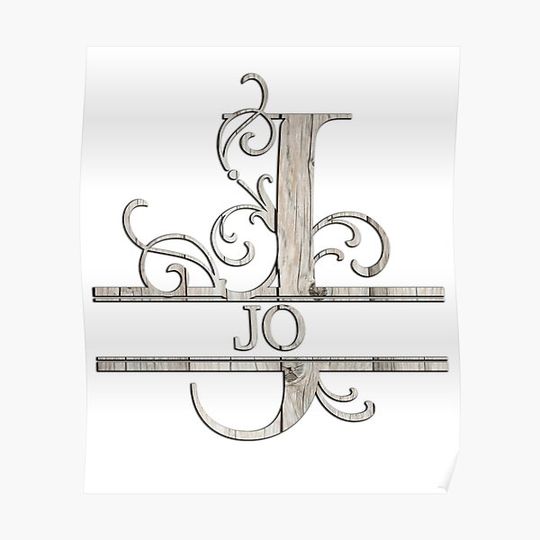Discover Monogram Letter J Gift Poster for Jo