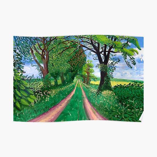 Discover David Hockney signed - The arrival of spring Premium Matte Vertical Poster