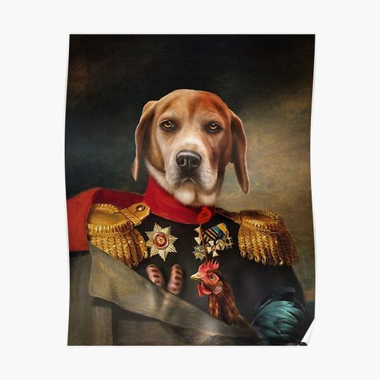 Discover Beagle Dog Portrait - Steve Premium Matte Vertical Poster