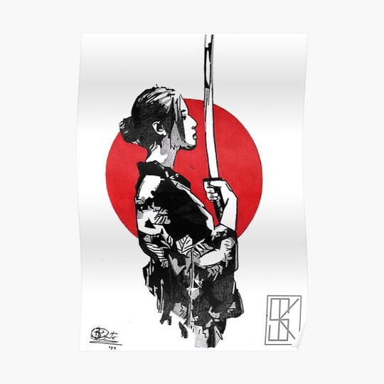 Discover Samurai Lady-Series 1 Premium Matte Vertical Poster