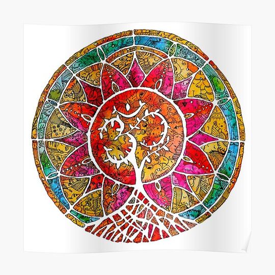 Discover Tree of Life Mandala Premium Matte Vertical Poster