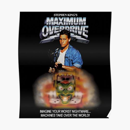 Discover Maximum Overdrive (1986) VHS Poster Premium Matte Vertical Poster