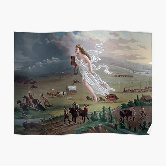 Discover American Progress (Manifest Destiny) - Gast Premium Matte Vertical Poster