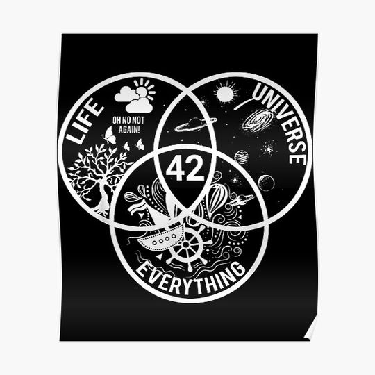 Discover 42 the answer to life the universe and everything Premium Matte Vertical Poster