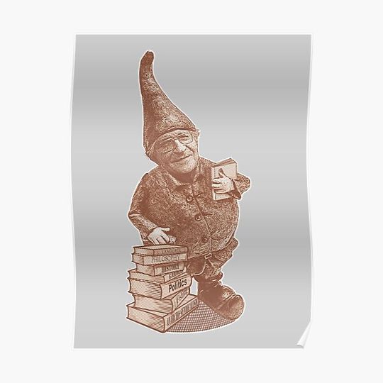 Discover GNOME CHOMSKY- Linguistic Genius and gardener Premium Matte Vertical Poster
