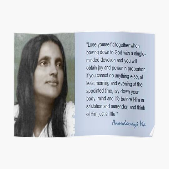 Discover Sri Anandamayi Ma Quote Premium Matte Vertical Poster