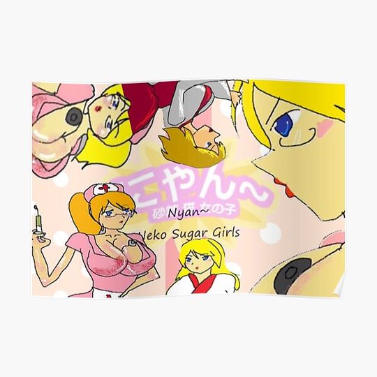 Discover Nyan Neko Sugar Girls- Vet Sama Premium Matte Vertical Poster