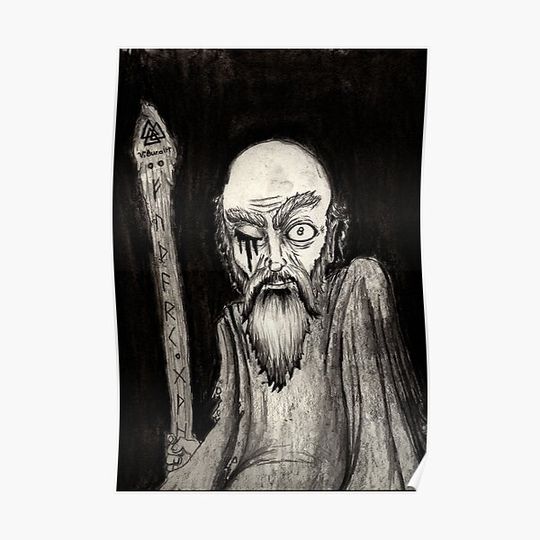Discover annað augað gamall maður-one eyed old man Premium Matte Vertical Poster