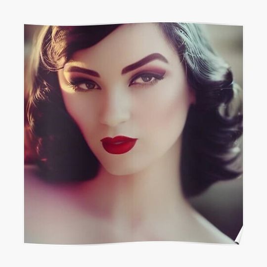 Discover 1950s Telenovela Star Premium Matte Vertical Poster