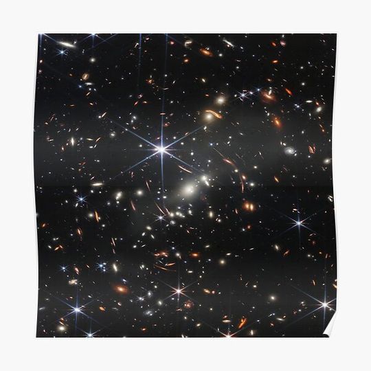 Discover JWST HD galaxy cluster SMACS 0723 Premium Matte Vertical Poster