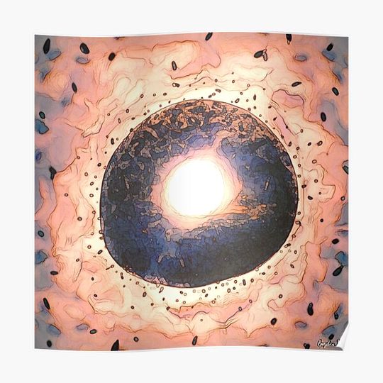 Discover Stylised Pink Everything Bagel (from the movie 'Everything Everywhere All at Once' ) Premium Matte Vertical Poster