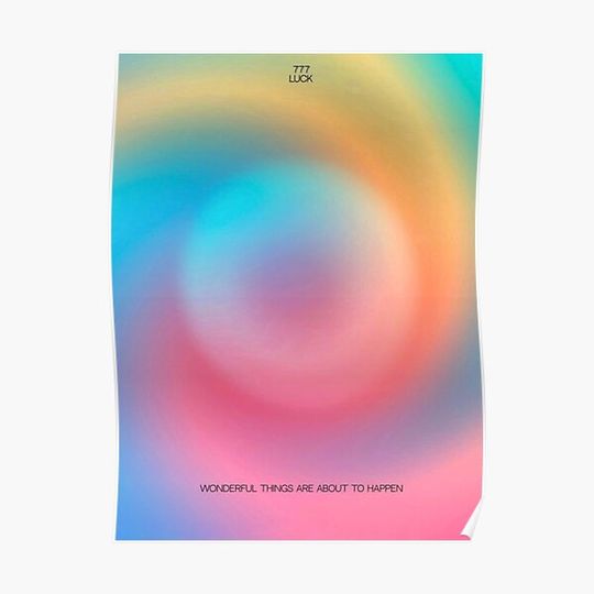Discover 777 Angel Number Aura Premium Matte Vertical Poster
