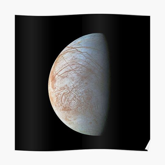 Discover Jupiter's moon Europa Premium Matte Vertical Poster