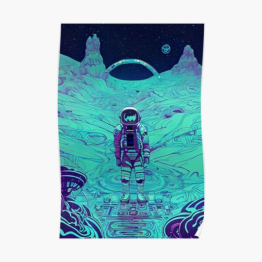 Discover Alone in the Ice Fields of Europa Premium Matte Vertical Poster