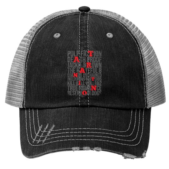 Discover QUENTIN TARANTINO MOVIES VINTAGE GRUNGE STYLE Trucker Hats