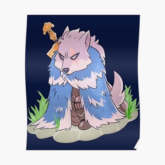 Discover Elden Ring Blaidd the Half-Wolf Premium Matte Vertical Poster