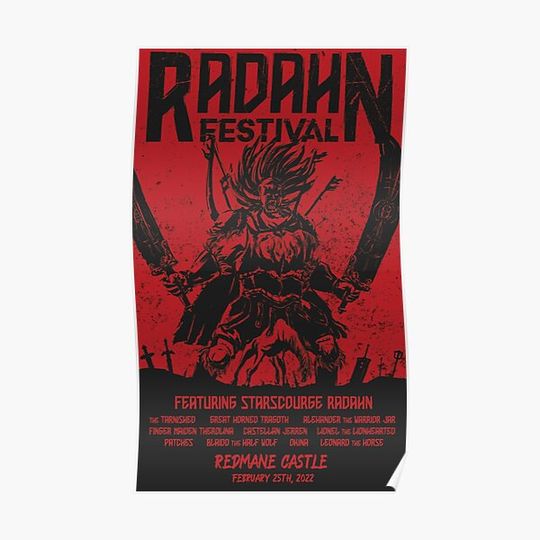 Discover Elden Ring The Tarnished Radahn Festival Premium Matte Vertical Poster
