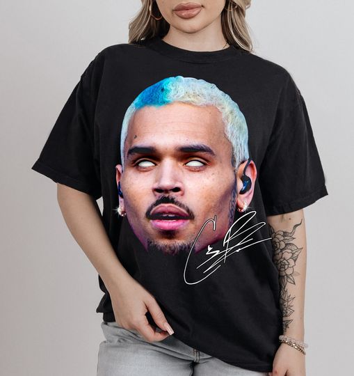 Discover Chris Brown Big Face Rap Tshirt
