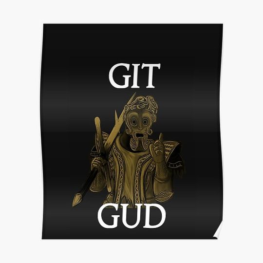 Discover Git Gud. Graphic Premium Matte Vertical Poster