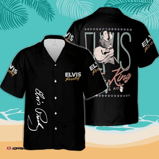 Discover Elvis Presley The King Of Rock Hawaiian Shirt