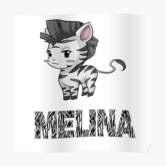 Discover Zebra Melina Premium Matte Vertical Poster