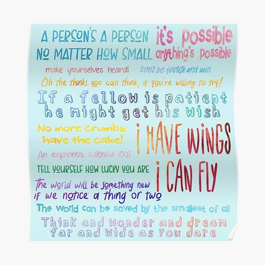 Discover Seussical Quotes Set Premium Matte Vertical Poster