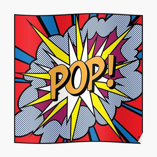 Discover Roy Lichtenstein 'Pop!' | art print Premium Matte Vertical Poster